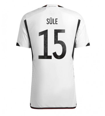 Niemcy Niklas Sule #15 Koszulka Podstawowych MŚ 2022 Krótki Rękaw